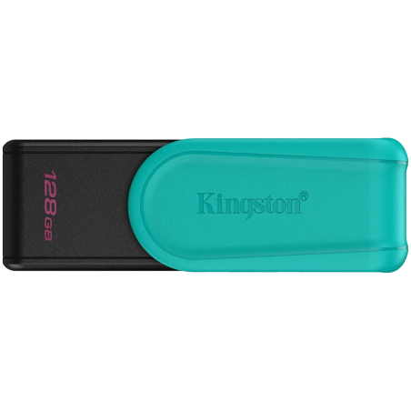 Kingston 128GB Portable USB 3.2 Gen 1 DataTraveler Exodia S (Black/Turquoise) - 1