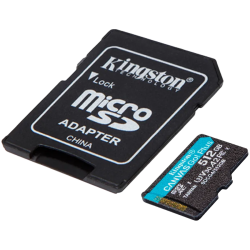 Kingston 512GB microSDXC Canvas Go Plus Gen4 200MB/s A2 U3 V30 Card + Adapter - 2