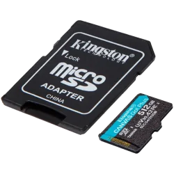 Kingston 512GB microSDXC Canvas Go Plus Gen4 200MB/s A2 U3 V30 Card + Adapter - 2