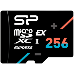 SILICON POWER, 256 GB, microSD EX,256GB,UHS-I,PCIe Gen3x1,U3,V30,A1 - 1