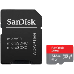 SANDISK Ultra microSDXC 512GB + SD Adapter 150MB/s A1 Class 10 UHS-I - 1