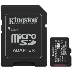 Kingston 256GB microSDXC Canvas Select Plus Gen3 150MB/s A1 Card + Adapter - 1