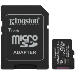 Kingston 256GB microSDXC Canvas Select Plus Gen3 150MB/s A1 Card + Adapter - 1