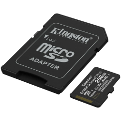 Kingston 256GB microSDXC Canvas Select Plus Gen3 150MB/s A1 Card + Adapter - 2