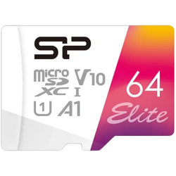 SILICON POWER 64GB Elite microSDHC/SDXC U1 V10 Full HD 1080p - 1