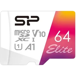 SILICON POWER 64GB Elite microSDHC/SDXC U1 V10 Full HD 1080p - 1