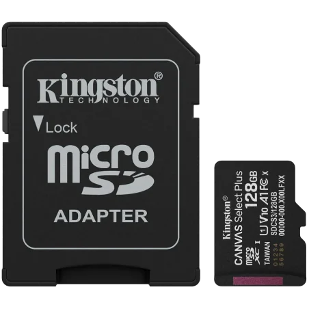 Kingston 128GB microSDXC Canvas Select Plus Gen3 150MB/s A1 Card + Adapter - 1