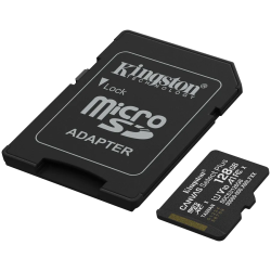 Kingston 128GB microSDXC Canvas Select Plus Gen3 150MB/s A1 Card + Adapter - 2