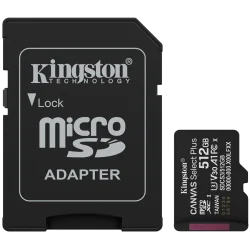 Kingston 512GB microSDXC Canvas Select Plus Gen3 150MB/s A1 Card + Adapter - 1