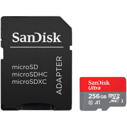 SANDISK Ultra microSDXC 256GB + SD Adapter 150MB/s A1 Class 10 UHS-I - 1