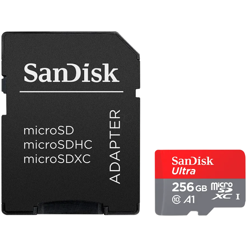 SANDISK Ultra microSDXC 256GB + SD Adapter 150MB/s A1 Class 10 UHS-I - 1