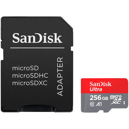 SANDISK Ultra microSDXC 256GB + SD Adapter 150MB/s A1 Class 10 UHS-I - 1