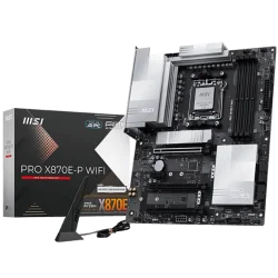 MSI PRO X870E-P WIFI, ATX, Socket AM5, 4x DDR5 Dual Channel DDR5 up to 8200(OC)MHz, 3x PCIe x16 slot, 3x M.2 slot, 4x USB 2.0, 2
