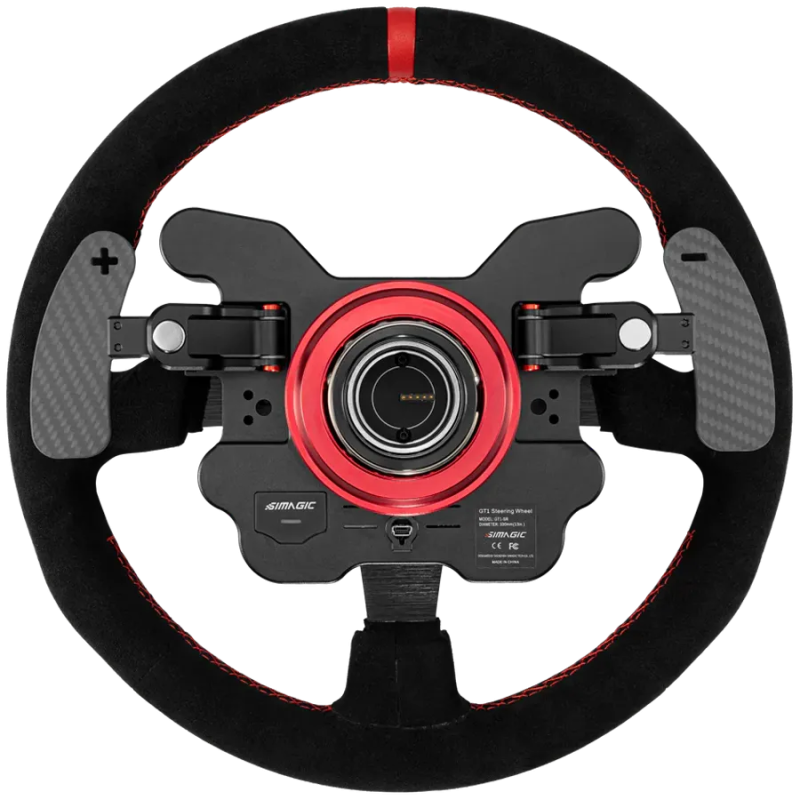 SIMAGIC GT1 Round Steering Wheel, Shifter Paddles, Suede| QR70 Included. S210 - 1