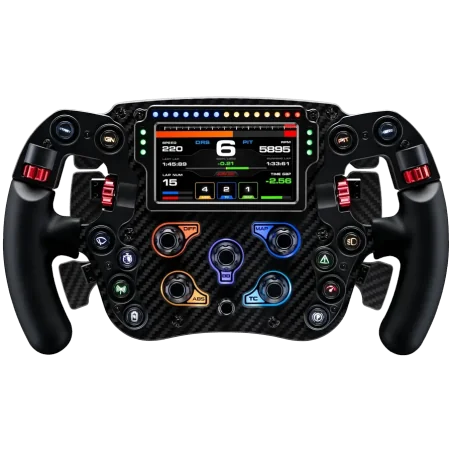 SIMAGIC FX Pro Steering Wheel with Color Screen ,Full Carbon Fiber, Six Paddles, QR50 Included. S203 - 1