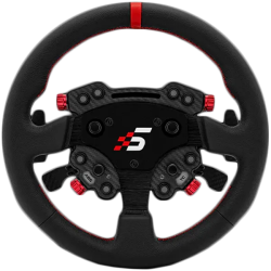 SIMAGIC GT1 Round Steering Wheel with GT Pro Hub(K)| Shifter & Clutch Paddles, Leather,QR70 Included. S207 - 1