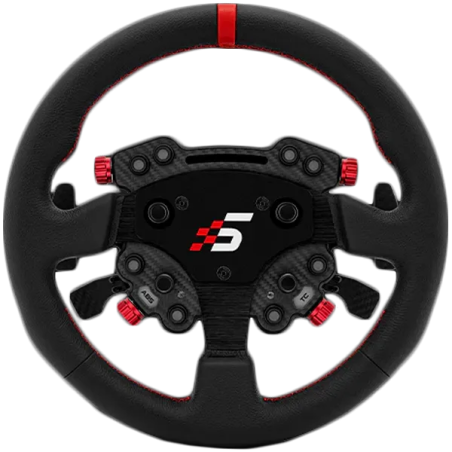 SIMAGIC GT1 Round Steering Wheel with GT Pro Hub(K)| Shifter & Clutch Paddles, Leather,QR70 Included. S207 - 1