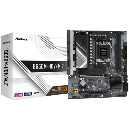 ASROCK MB Desktop B650M-HDV/M2, AM5, 2x DDR5, 2x PCIe 4.0 x16, 1x PCIe 4.0 x1, 1x Blazing M.2(PCIe Gen5x4), 1x Hyper M.2(PCIe Ge