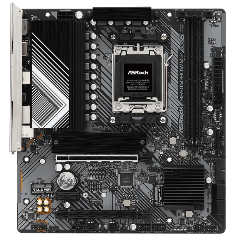 ASROCK MB Desktop B650M-HDV/M2, AM5, 2x DDR5, 2x PCIe 4.0 x16, 1x PCIe 4.0 x1, 1x Blazing M.2(PCIe Gen5x4), 1x Hyper M.2(PCIe Ge