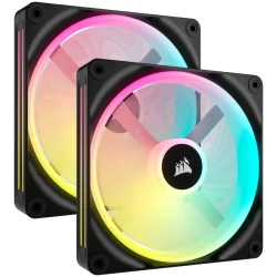 CORSAIR iCUE LINK QX140 RGB, 140mm Magnetic Dome RGB Fan, Dual Fan Kit - 1