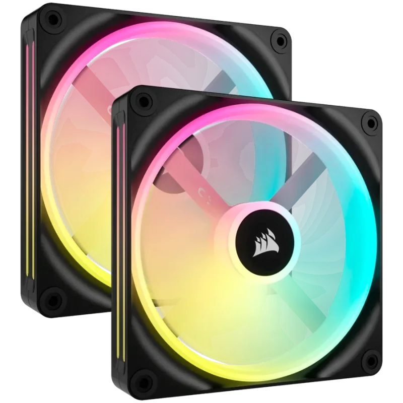 CORSAIR iCUE LINK QX140 RGB, 140mm Magnetic Dome RGB Fan, Dual Fan Kit - 1