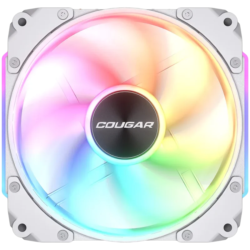 Cougar fan APOLAR 120 ARGB White, Fan Speed 600-2200 RPM±200RPM, Air Flow 75.38 CFM ± 10%, Air Pressure 2.59 mm H2O±10%, HDB Hyd