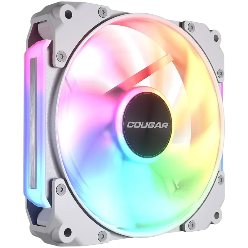 Cougar fan APOLAR 120 ARGB White, Fan Speed 600-2200 RPM±200RPM, Air Flow 75.38 CFM ± 10%, Air Pressure 2.59 mm H2O±10%, HDB Hyd