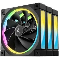 DeepCool FL12R 3IN1, 3x120mm ARGB Reverse Fans, Daisy Chain, 8-pin Cable, PWM, Fluid Dynamic Bearing, PBT, 3 pack, ARGB Halo, R-