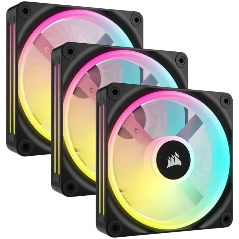 CORSAIR iCUE LINK QX120 RGB, 120mm Magnetic Dome RGB Fan, Triple Fan Kit - 1