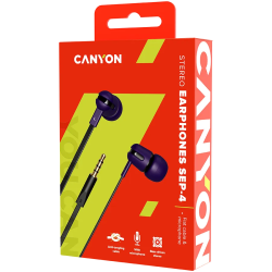 CANYON headphones SEP-4 Mic Flat 1.2m Violet - 2