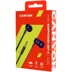 CANYON headphones SEP-4 Mic Flat 1.2m Violet - 2