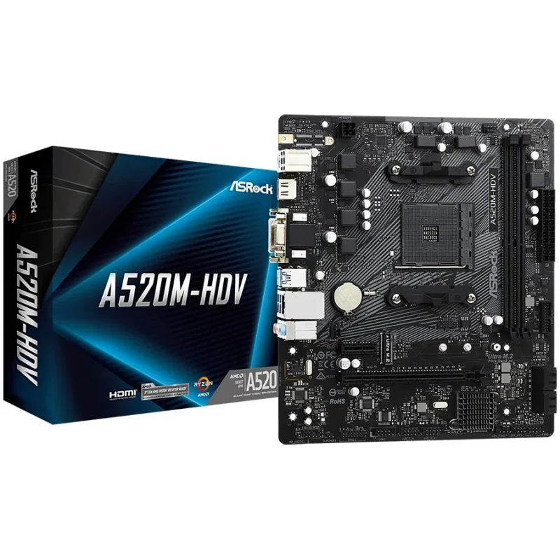 ASROCK A520-HDV mATX AM4 DDR4 - 1