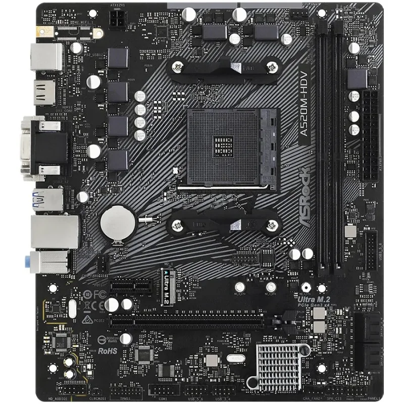 ASROCK A520-HDV mATX AM4 DDR4 - 1