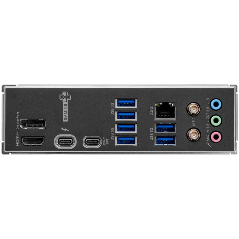 MSI Z890 GAMING WIFI, LGA 1851, Dual Channel DDR5 up to 8800(OC)MHz, 4x PCIe x16 slots, 3x M.2 slots, 6x USB 5Gbps A, 1x USB 20G