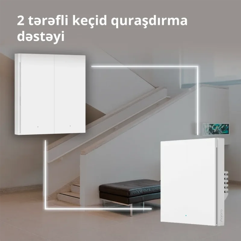 Aqara Wireless Remote Switch H1 (double rocker): Model: WRS-R02 SKU: AR009GLW02 - 1