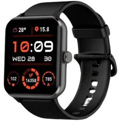 Blackview R50, 1.85-inch TFT HD, 350mAh Battery, 24-hour SpO2 Detection + Heart Rate Monitoring, Calls and SMS notification, Bla