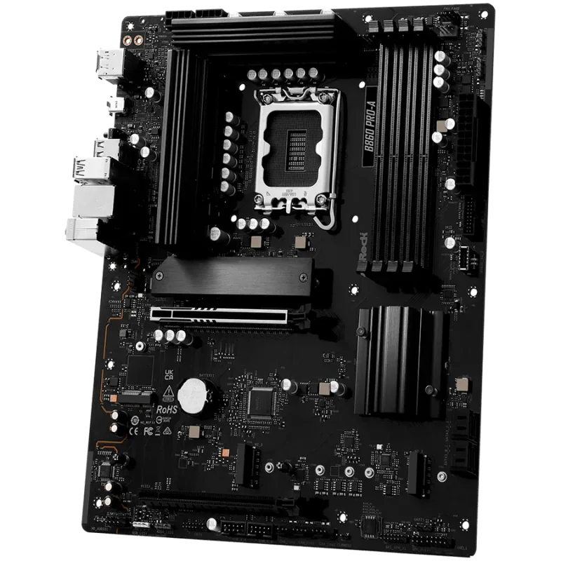 ASROCK MB Desktop B860 PRO-A, S.1851, 4x DDR5, 1x PCIe 5.0 x16, 1x PCIe 4.0 x4, 1x Blazing M.2, 2x Hyper M.2, 4x SATA3, 2x USB-C