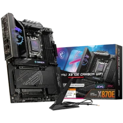 MSI MPG X870E CARBON WIFI, ATX, Socket AM5, 4x DDR5 Dual Channel DDR5 up to 8400(OC)MHz, 3x PCIe 3.0 x16 slot, 4x M.2 slot, 9x U