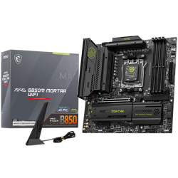 MSI B850M MORTAR WIFI, mATX, Socket AM5, 4x DDR5 Dual Channel DDR5 up to 8200(OC)MHz, 1x PCIe x16 slot, 3x M.2 slot, 4x USB 5Gbp