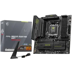 MSI B850M MORTAR WIFI, mATX, Socket AM5, 4x DDR5 Dual Channel DDR5 up to 8200(OC)MHz, 1x PCIe x16 slot, 3x M.2 slot, 4x USB 5Gbp