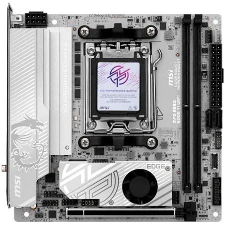 MSI MPG B850I EDGE TI WIFI, mITX, Socket AM5, Dual Channel DDR5 10000+MHz (OC), 1x PCIe x16 slot, 2x M.2 slot, 1x HDMI, 3x USB 3