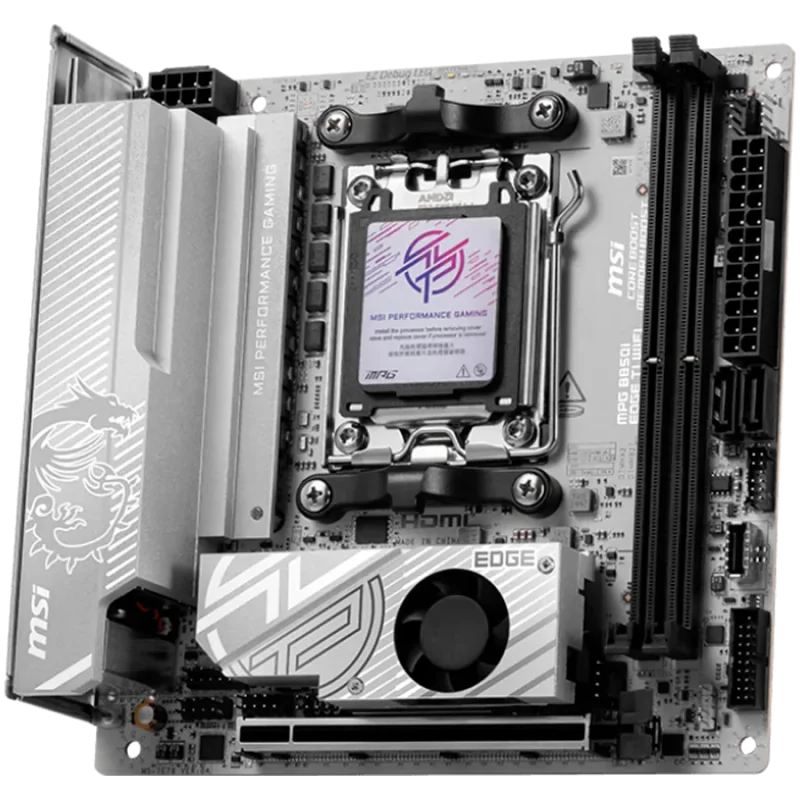 MSI MPG B850I EDGE TI WIFI, mITX, Socket AM5, Dual Channel DDR5 10000+MHz (OC), 1x PCIe x16 slot, 2x M.2 slot, 1x HDMI, 3x USB 3