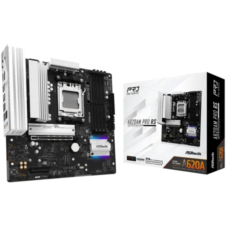 ASROCK MB Desktop A620AM Pro RS, AM5, 4x DDR5, 1x PCIe 4.0 x16, 1x PCIe 3.0 x16, 2x Hyper M.2(PCIe Gen4x4), 1x Ultra m.2, 2x SAT