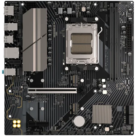 SAPPHIRE AMD B650M-E AM5 Ryzen R9/R7/R5, 2x DDR5 7600MHz, PCIe 4.0 x16, 1x M.2 Gen5, 1x M.2 Gen4, LAN 2.5 Gbps, Micro-ATX - 1