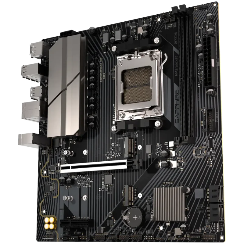SAPPHIRE AMD B650M-E AM5 Ryzen R9/R7/R5, 2x DDR5 7600MHz, PCIe 4.0 x16, 1x M.2 Gen5, 1x M.2 Gen4, LAN 2.5 Gbps, Micro-ATX - 1
