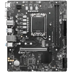 MSI PRO H610M-E DDR4, Micro-ATX, Socket 1700, Dual Channel DDR4 3200(OC)MHz, 1x PCIe x16 slots, 1x M.2 slots, 1x HDMI, 1 x VGA, 