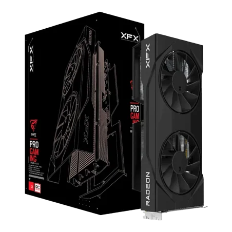 XFX SWIFT AMD Radeon RX 9060 Gaming Edition with 8GB GDDR6 HDMI 2xDP, AMD RDNA 4, black box, SI ONLY - 1