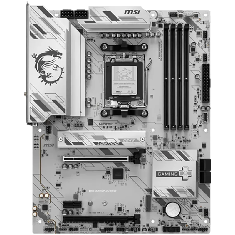 MSI B850 GAMING PLUS WIFI6E, ATX, Socket AM5, 4x DDR5 Dual Channel up to 8200(OC)MHz, 2x PCIe x16 slot, 2x M.2 slot, 4x USB 5Gbp
