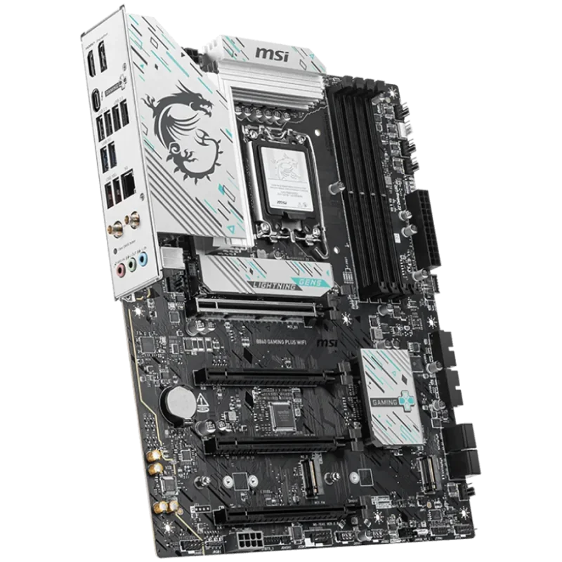 MSI PRO B860 GAMING PLUS WIFI, ATX, LGA 1851, 4x DDR5 Dual Channel DDR5 up to 8600(OC)MHz, 4x PCIe x16 slot, 3x M.2 slot, 4x USB