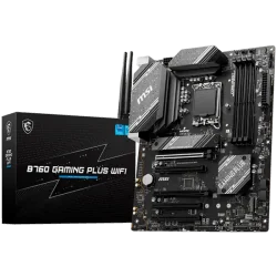 MSI B760 GAMING PLUS WIFI, ATX, Socket 1700, Intel B760 Chipset, Dual Channel DDR5 up to 6800(OC)MHz,5x PCIe x16 slot, 4xSATA 6G
